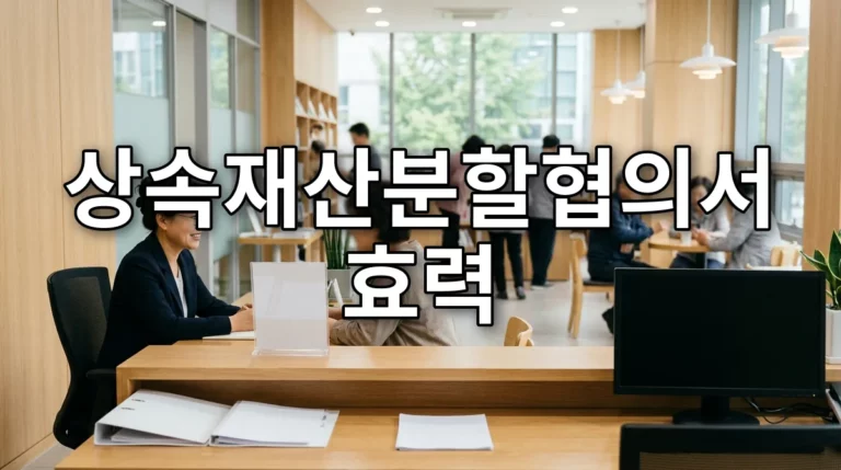 상속재산분할협의서 효력