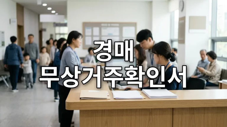 경매 무상거주확인서