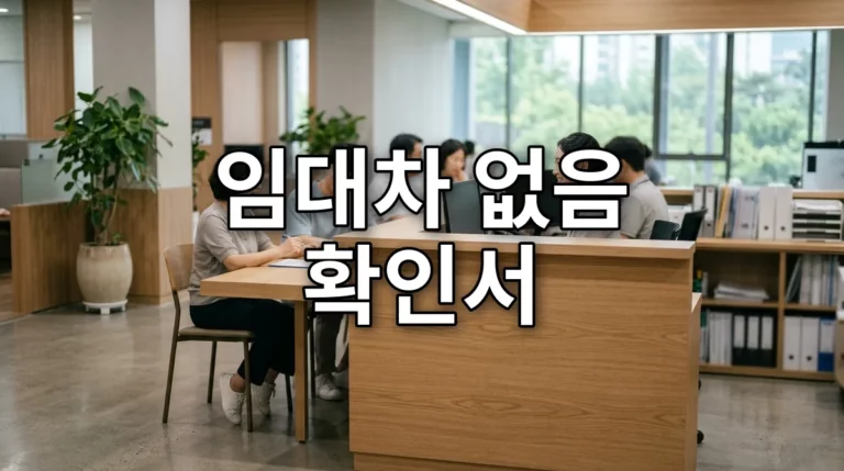 임대차 없음 확인서