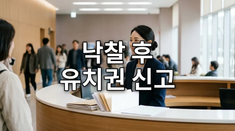 낙찰 후 유치권 신고