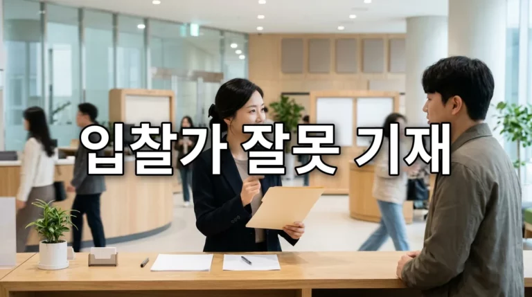 입찰가 잘못 기재