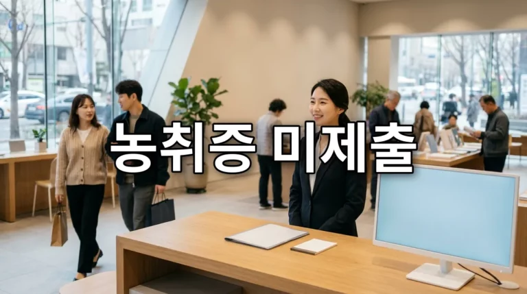 농취증 미제출