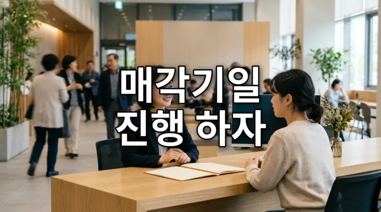 매각기일 진행 하자